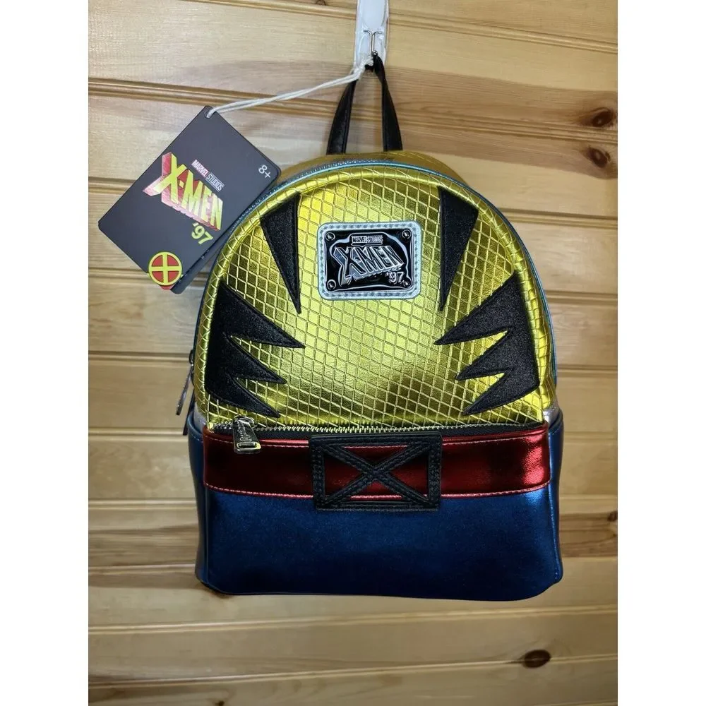 NEW Loungefly Marvel X-Men‎ '97 Wolverine Metallic Shine Cosplay Mini Backpack